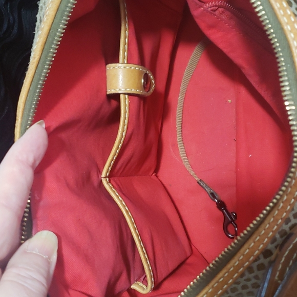 Dooney & Bourke Olive Green Snake Embossed Erica Large Shoulder Bag Purse - Picture 9 of 14